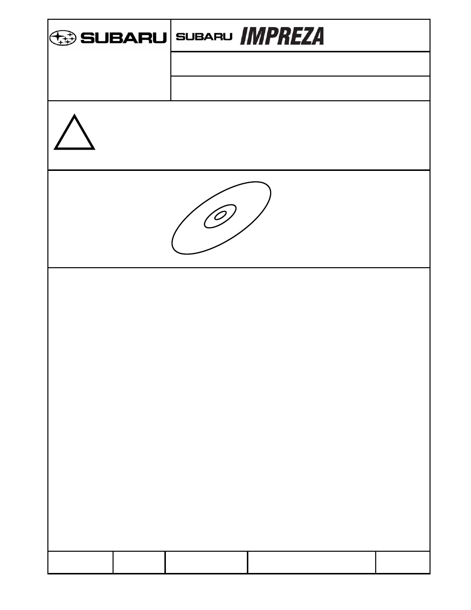 Subaru Impreza H001SFG310 User Manual | 6 pages