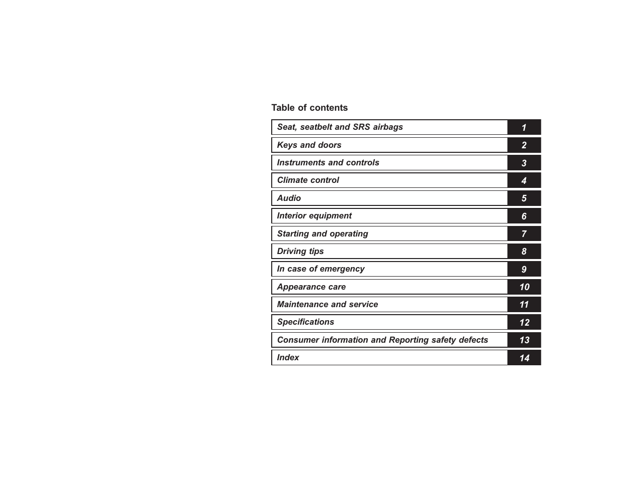 Subaru 2008 TRIBECA User Manual | Page 11 / 409