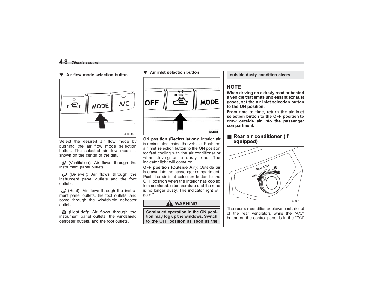 Subaru 2008 TRIBECA User Manual | Page 170 / 409