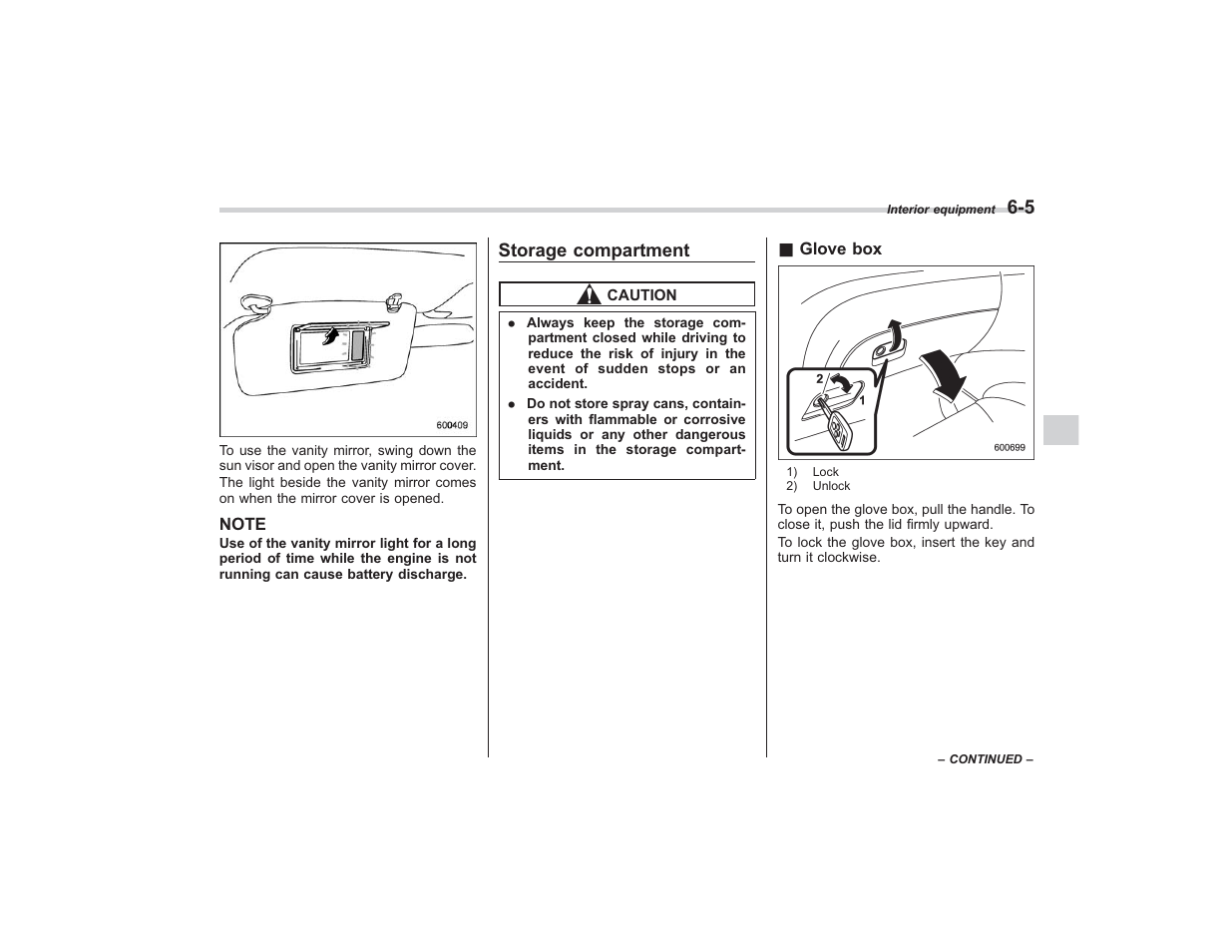 Storage compartment | Subaru 2008 TRIBECA User Manual | Page 213 / 409