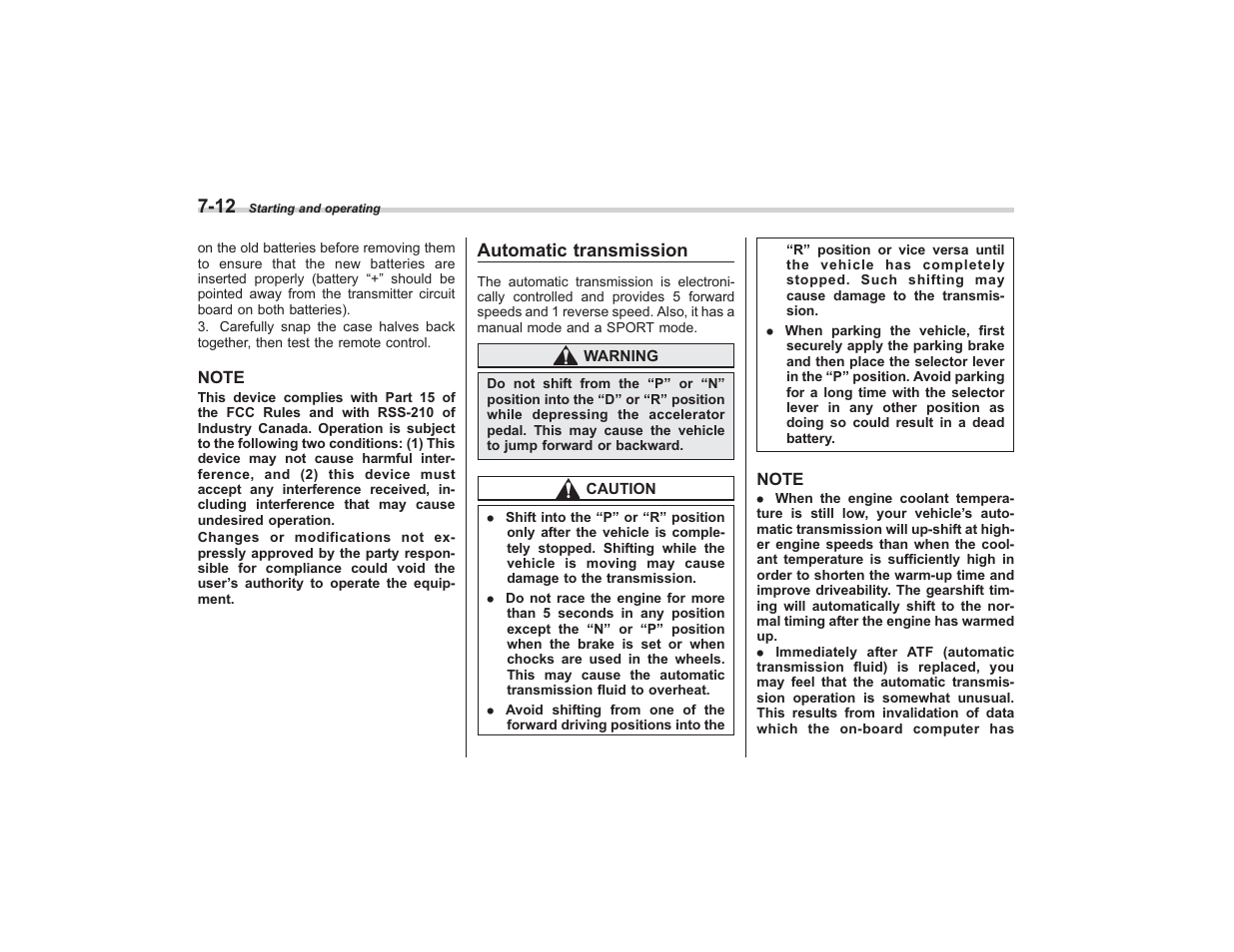 Automatic transmission | Subaru 2008 TRIBECA User Manual | Page 246 / 409