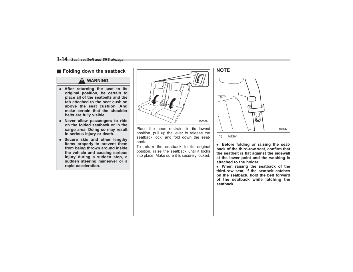 Subaru 2008 TRIBECA User Manual | Page 38 / 409