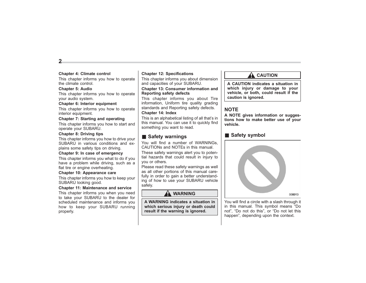 Subaru 2008 TRIBECA User Manual | Page 4 / 409