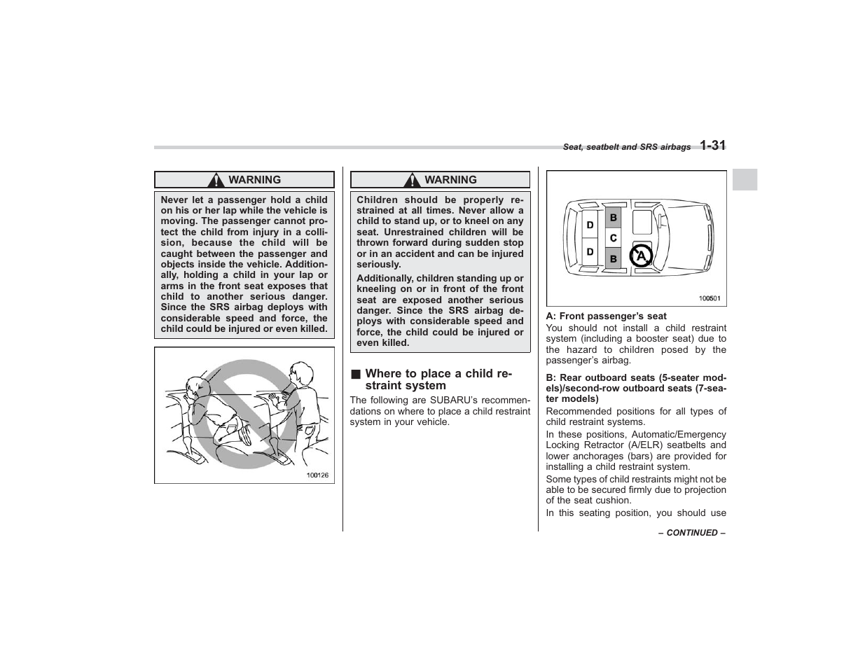 Subaru 2008 TRIBECA User Manual | Page 55 / 409