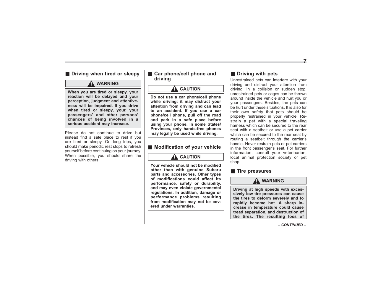 Subaru 2008 TRIBECA User Manual | Page 9 / 409