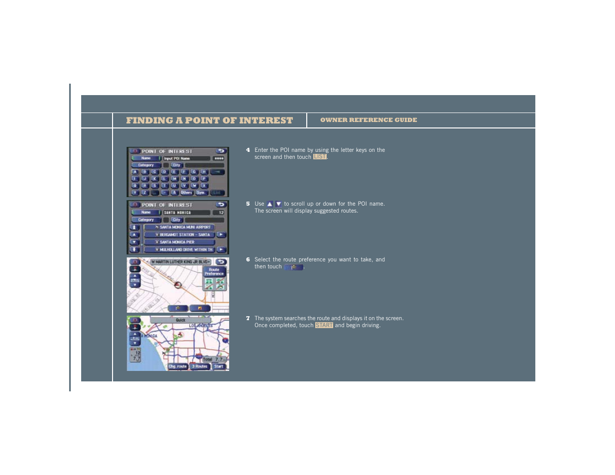 Finding a point of interest | Subaru Legacy User Manual | Page 11 / 16