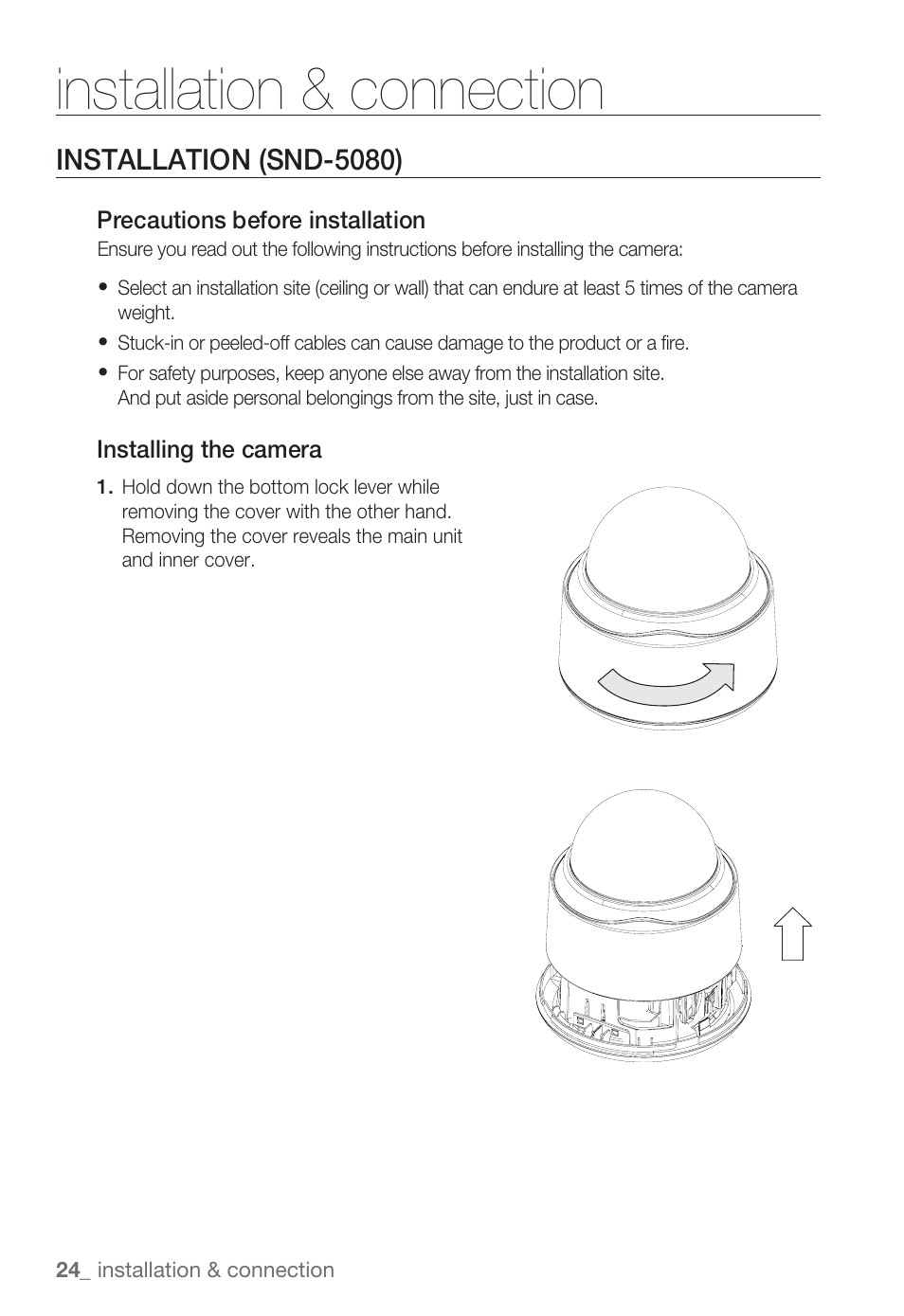 Installation & connection, Installation (snd-5080) | Sharp SND-5080 User Manual | Page 24 / 101