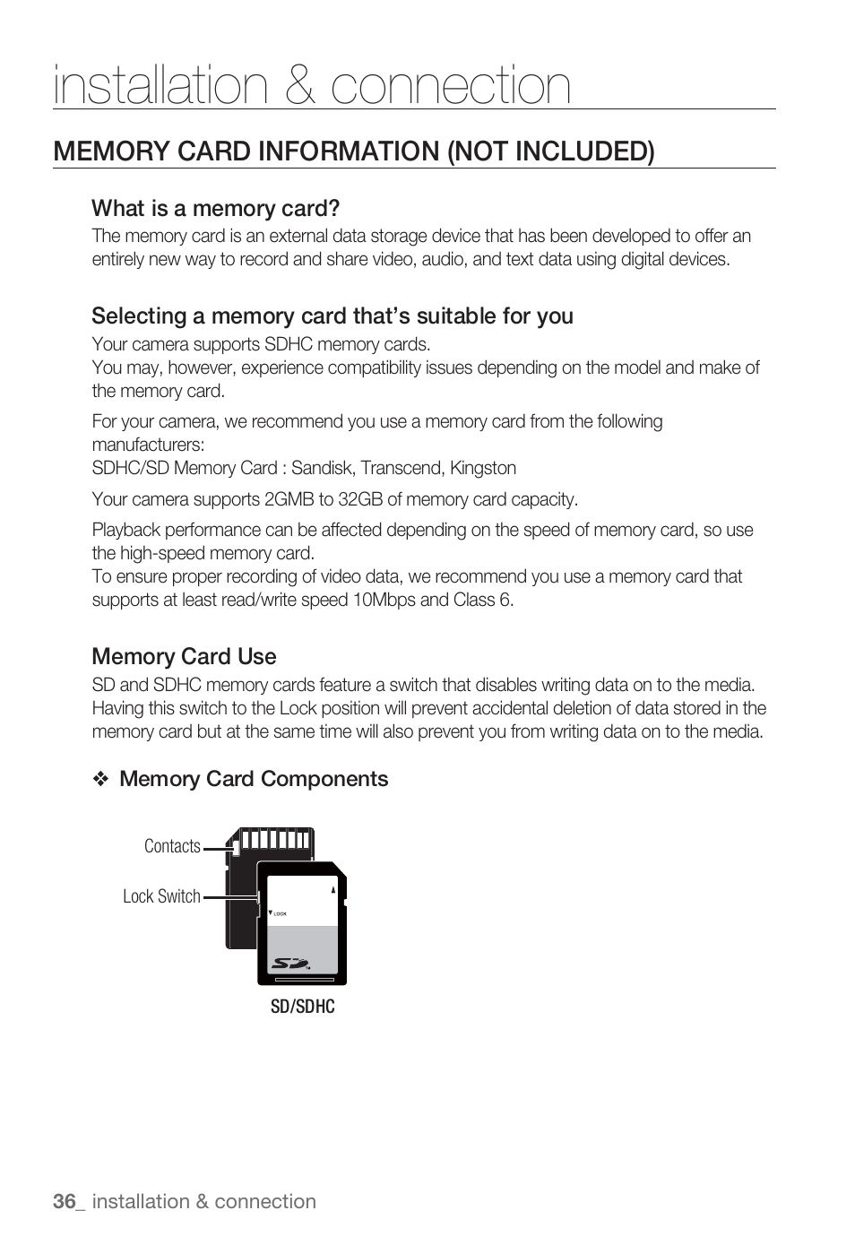 Installation & connection | Sharp SND-5080 User Manual | Page 36 / 101