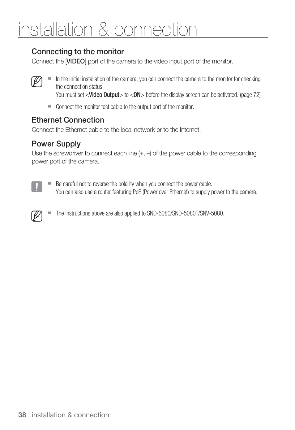 Installation & connection | Sharp SND-5080 User Manual | Page 38 / 101