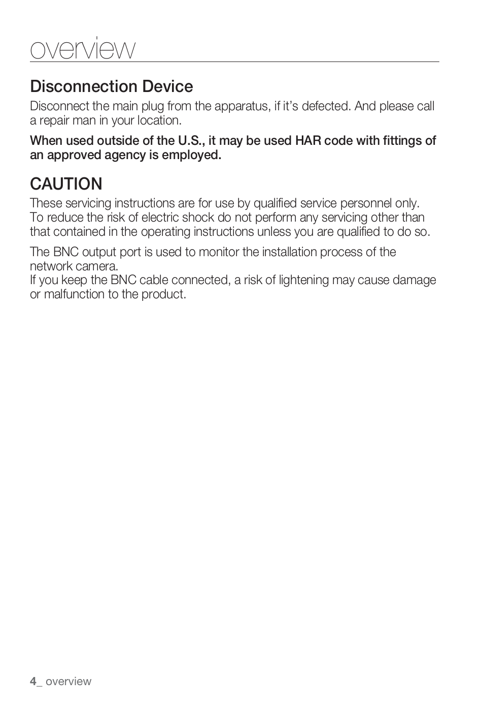 Overview | Sharp SND-5080 User Manual | Page 4 / 101