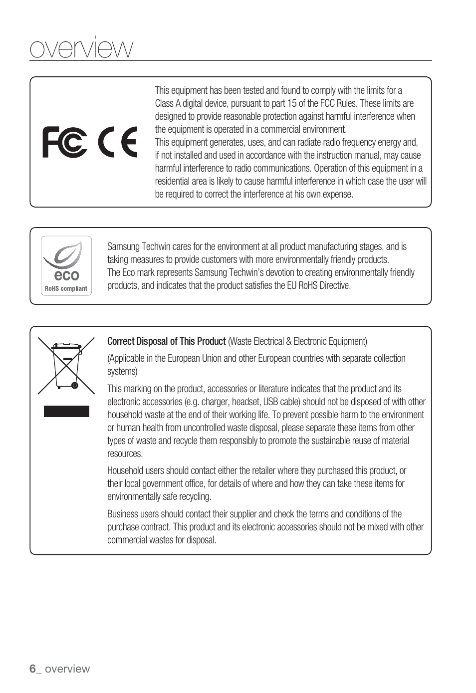 Overview | Sharp SND-5080 User Manual | Page 6 / 101