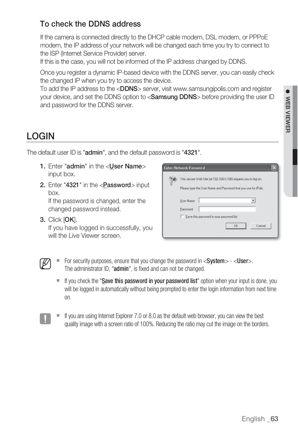 Login | Sharp SND-5080 User Manual | Page 63 / 101