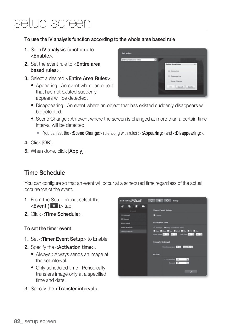 Setup screen | Sharp SND-5080 User Manual | Page 82 / 101