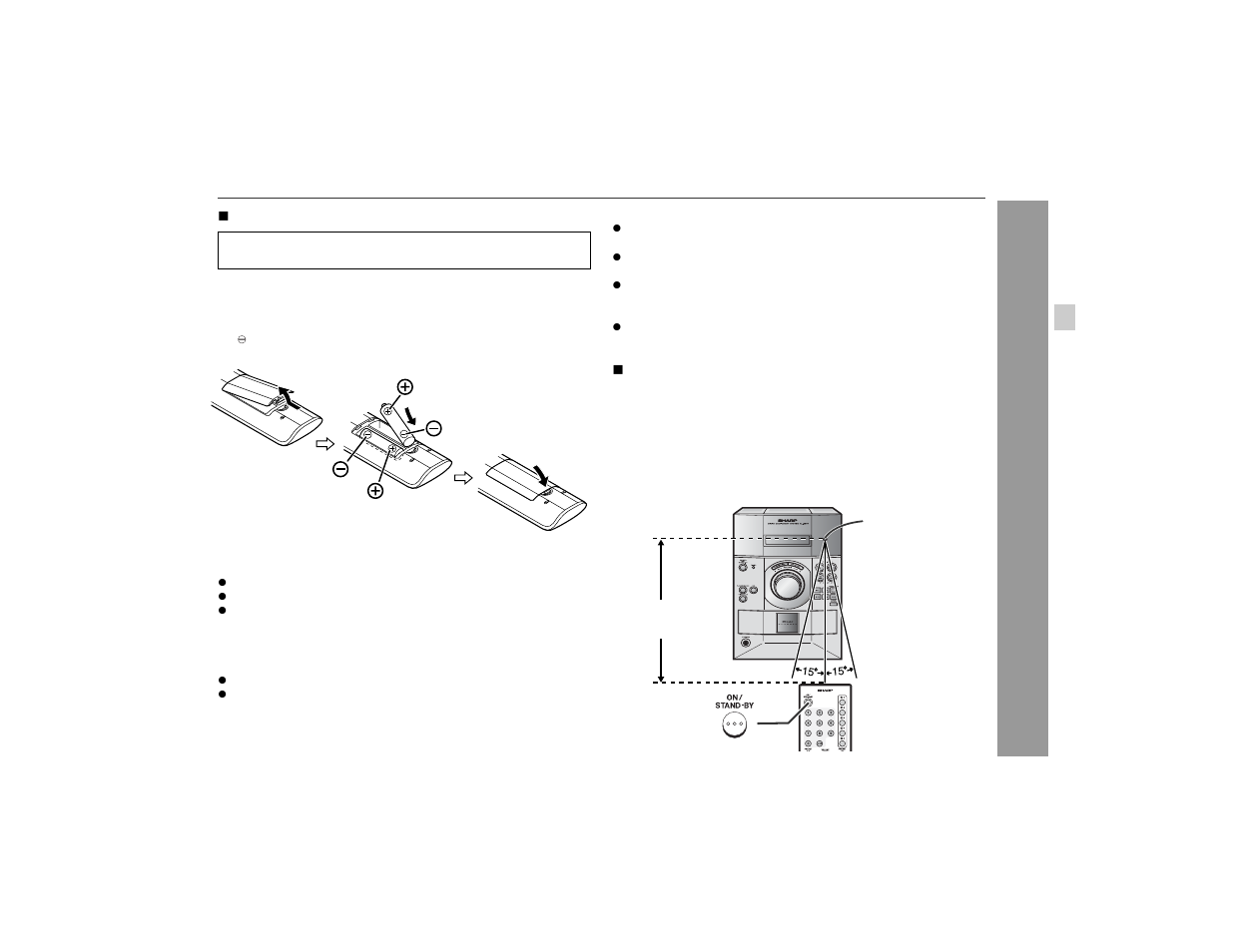 Remote control | Sharp XL-ES50 User Manual | Page 13 / 31