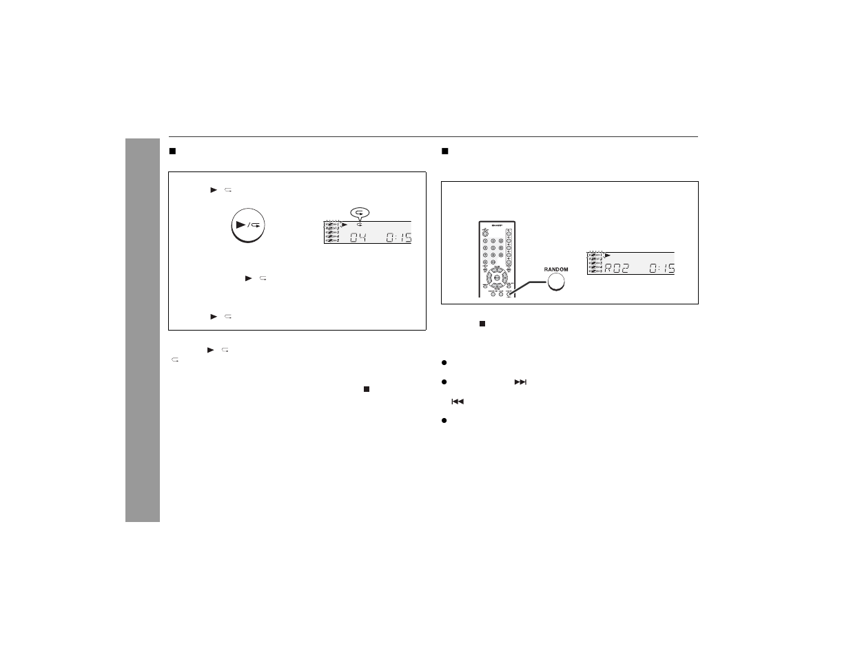 Cd p lay b a ck advanced cd playback (continued) | Sharp XL-ES50 User Manual | Page 20 / 31