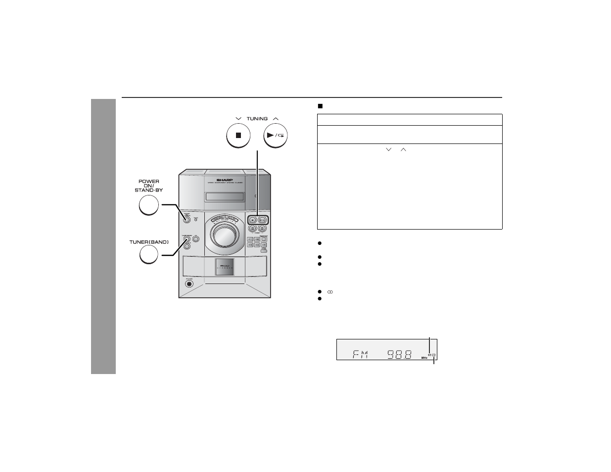 Listening to the radio, Radio | Sharp XL-ES50 User Manual | Page 22 / 31