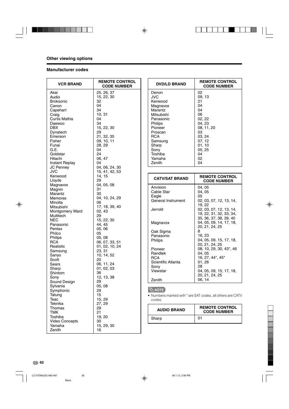 Sharp Aquos LC 57D90U User Manual | Page 63 / 78