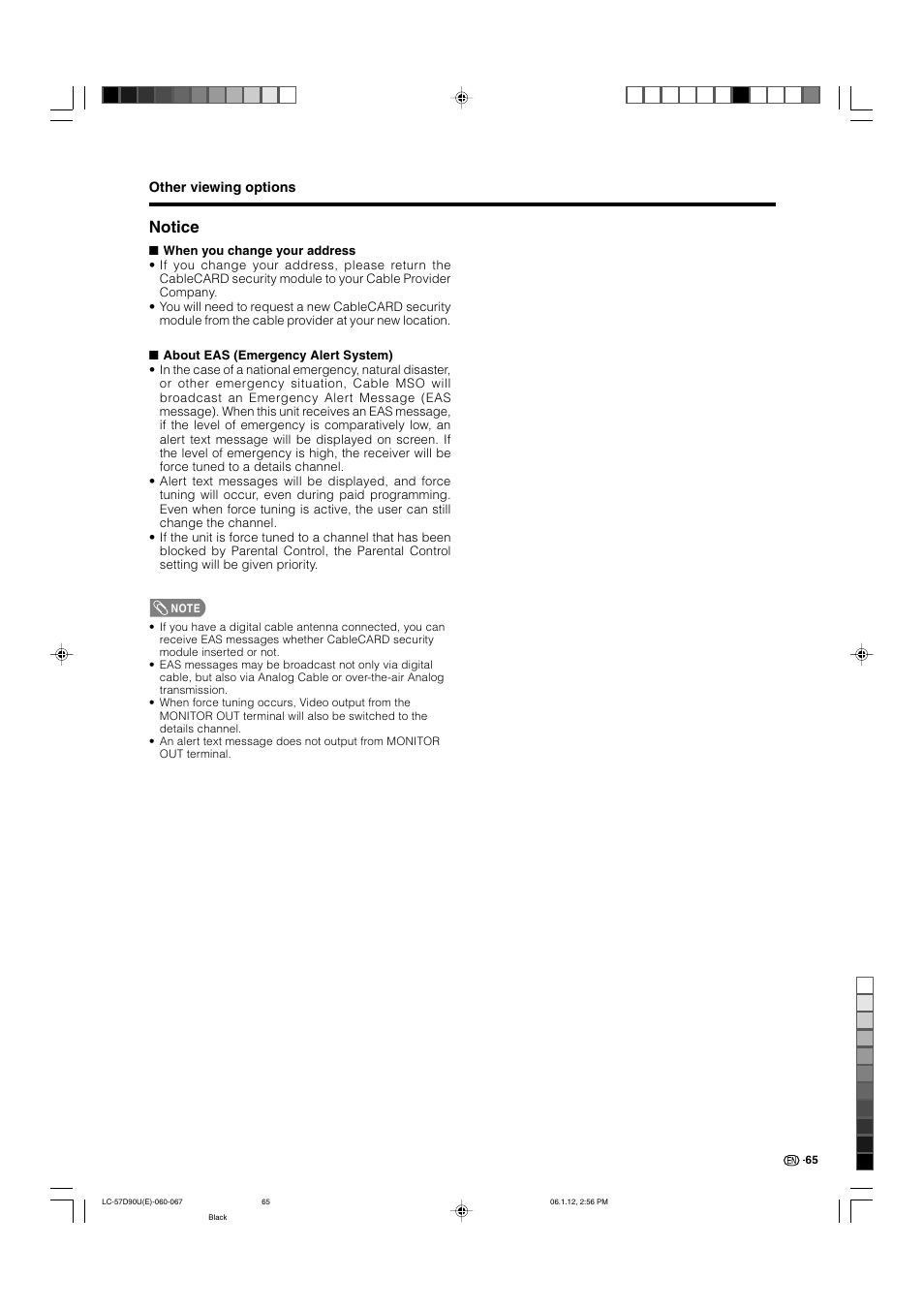 Notice | Sharp Aquos LC 57D90U User Manual | Page 66 / 78