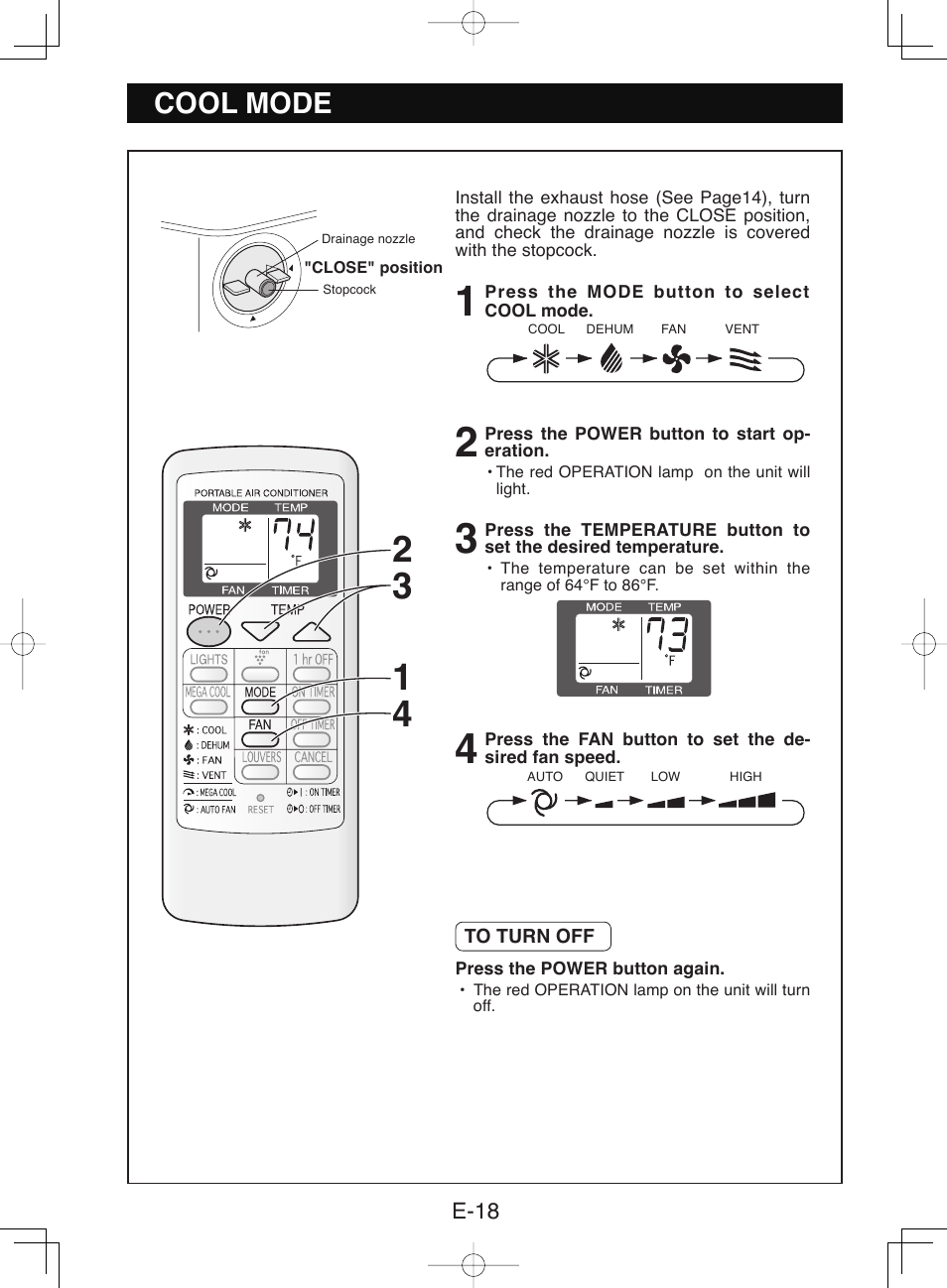 Cool mode | Sharp CV-P10NC User Manual | Page 20 / 64