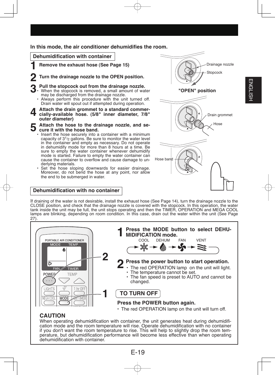 Dehumidification mode | Sharp CV-P10NC User Manual | Page 21 / 64