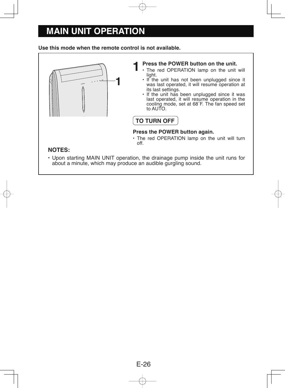 Main unit operation | Sharp CV-P10NC User Manual | Page 28 / 64