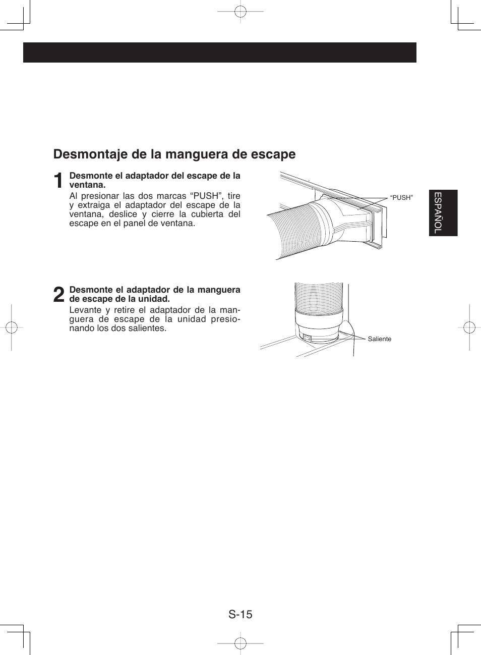 Desmontaje de la manguera de escape | Sharp CV-P10NC User Manual | Page 47 / 64