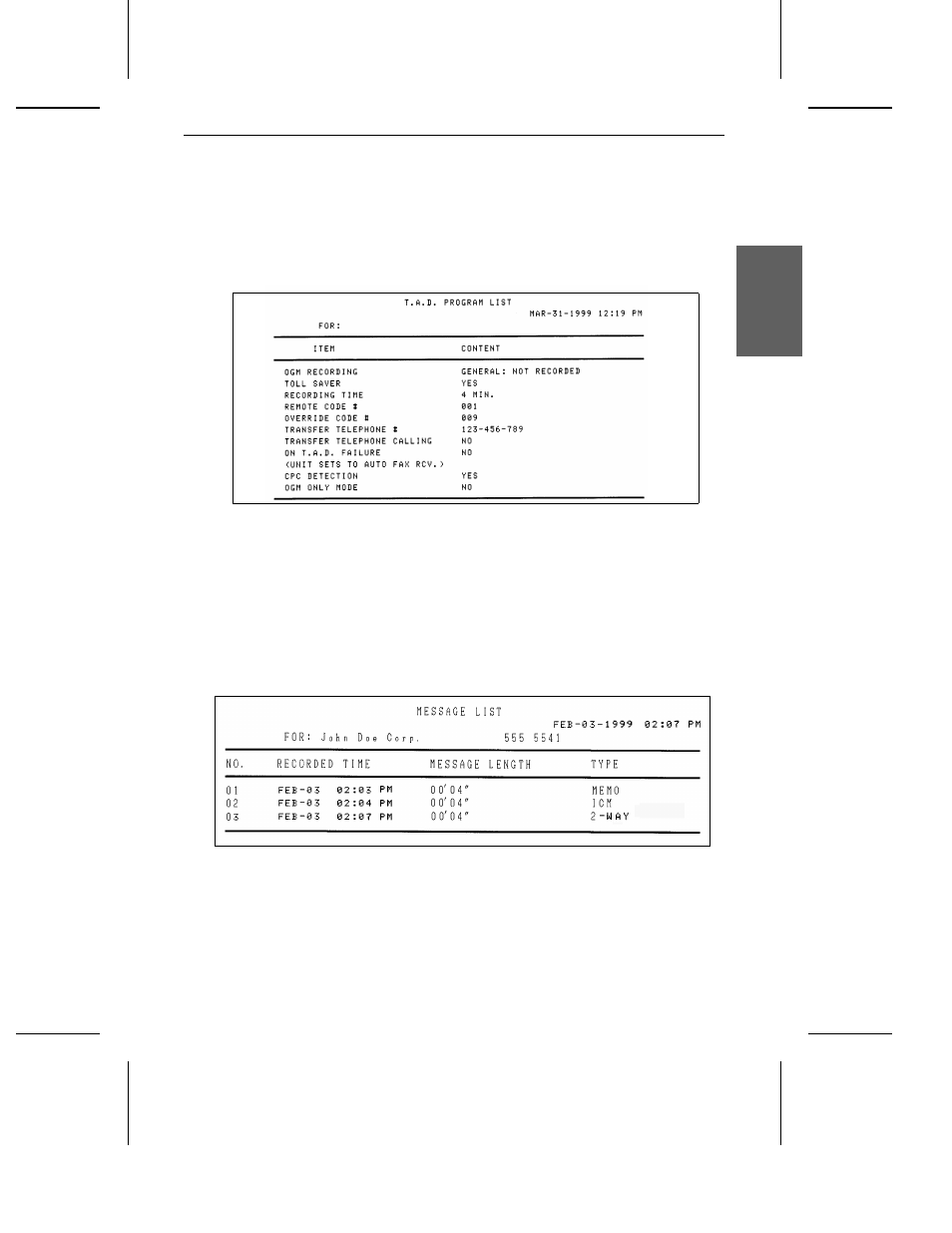 Sharp UX-460 User Manual | Page 125 / 152