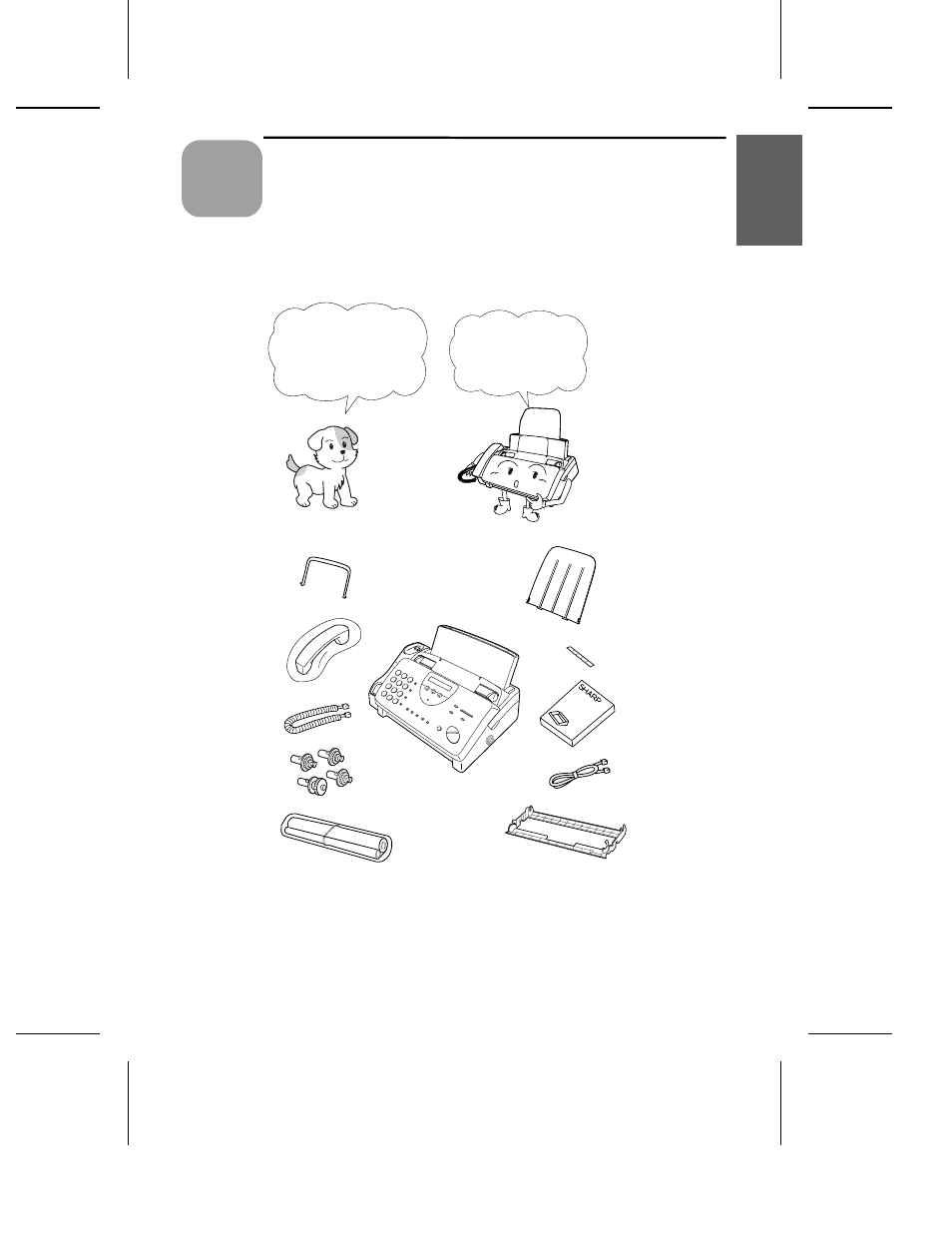 Installation, Unpacking checklist | Sharp UX-460 User Manual | Page 9 / 152