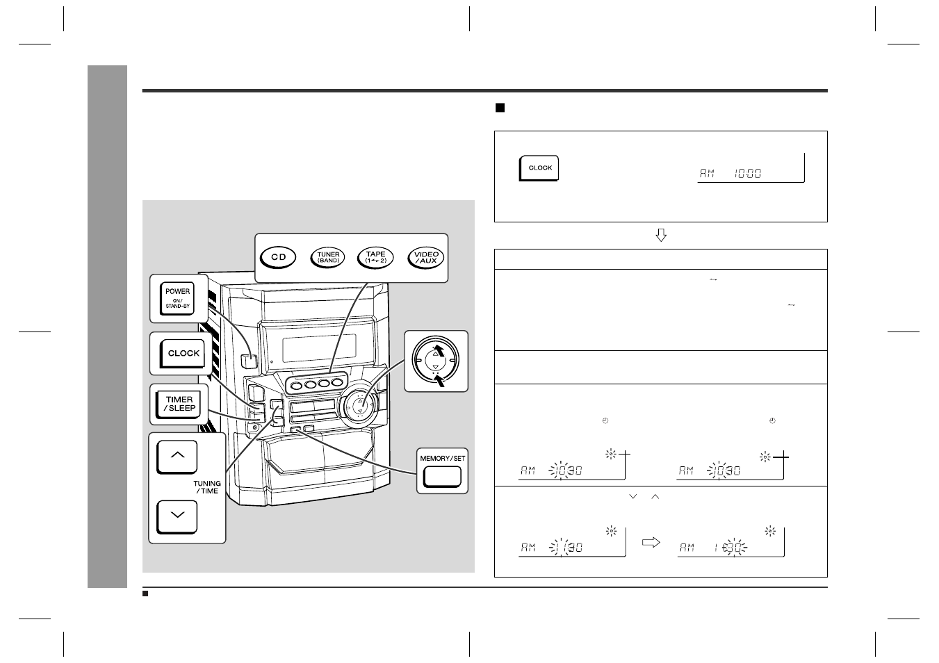 Timer and sleep operation, Ad v a nced fe atur es | Sharp CD-BA2600 User Manual | Page 26 / 32