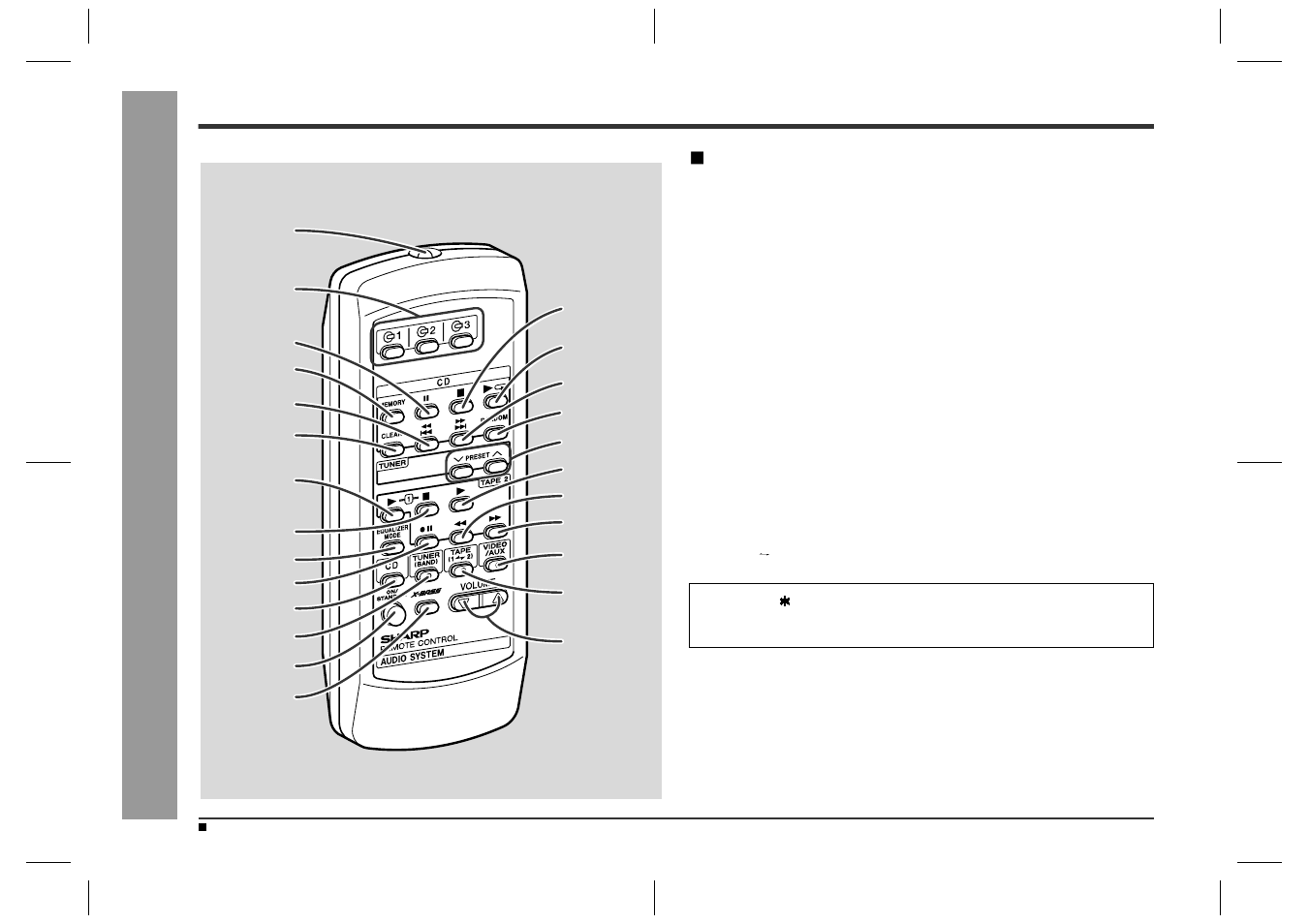 Ge ne ral inf o rma tion, Controls and indicators (continued) | Sharp CD-BA2600 User Manual | Page 8 / 32