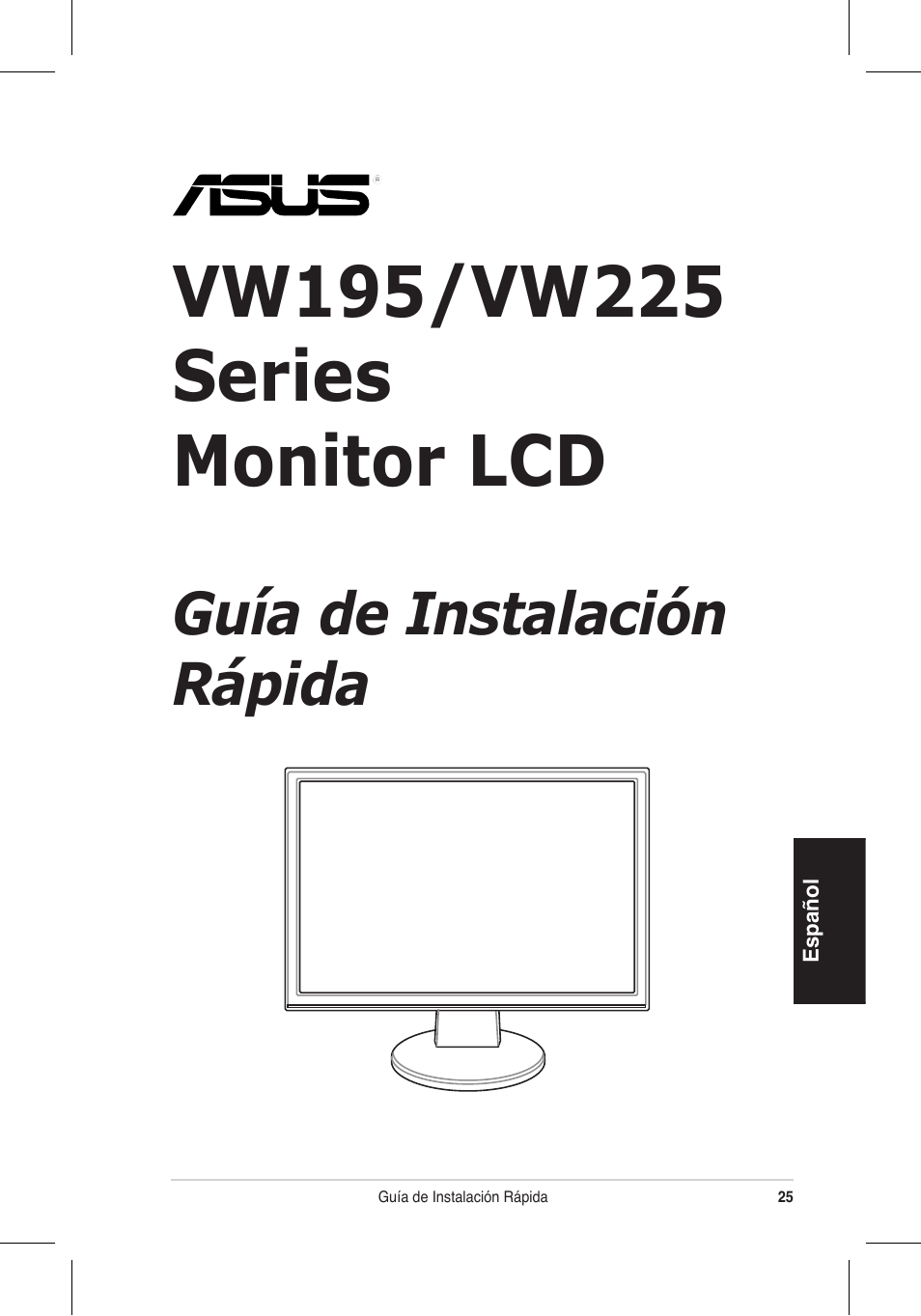 Guía de instalación rápida | Asus VW195 User Manual | Page 27 / 170