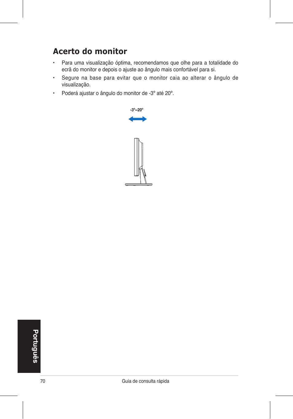 Acerto do monitor | Asus VW195 User Manual | Page 72 / 170