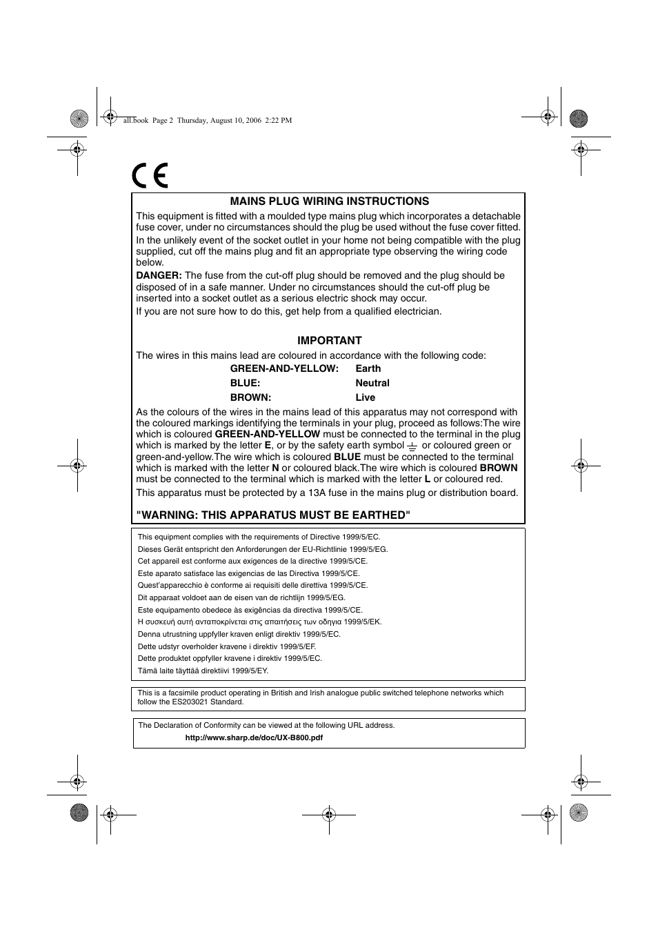 Sharp UX-B800 User Manual | Page 2 / 74