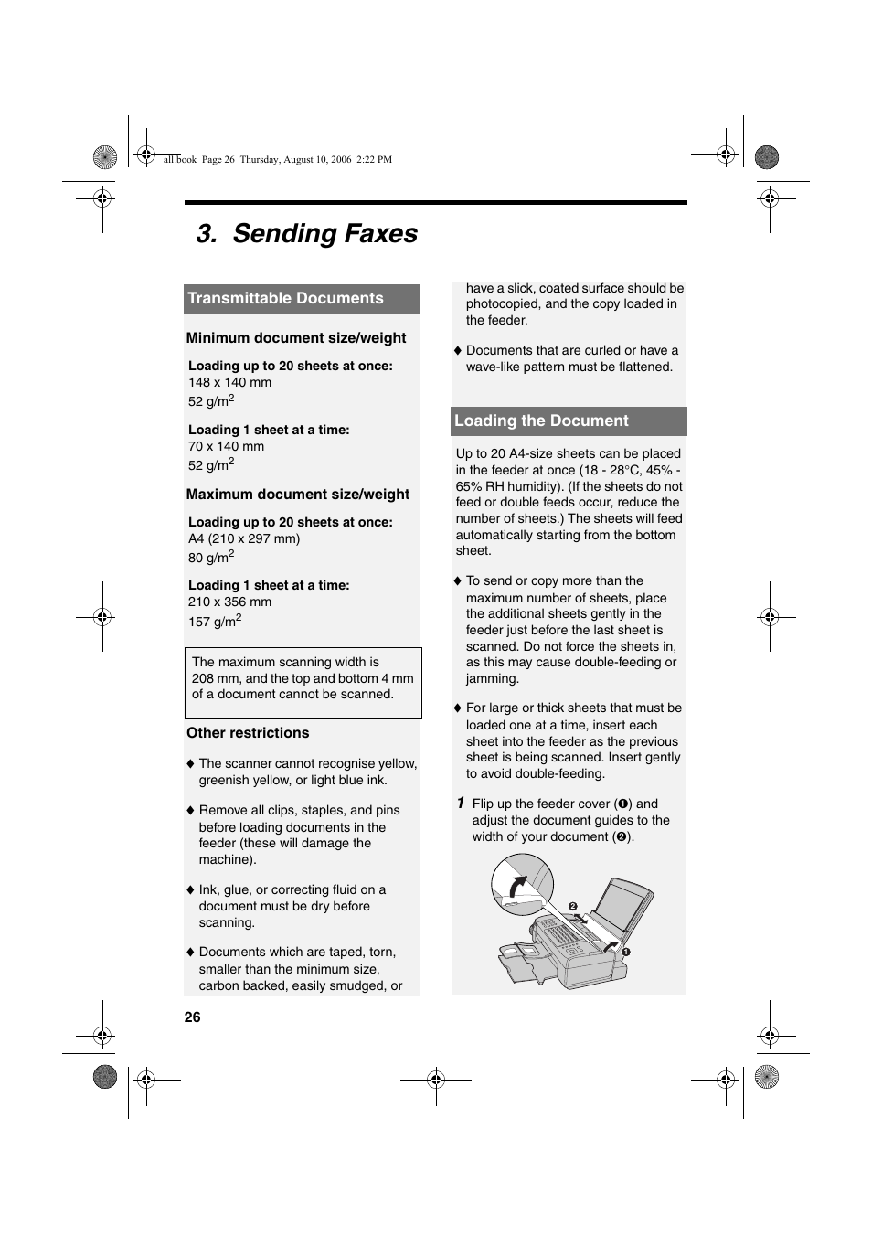 Sending faxes | Sharp UX-B800 User Manual | Page 28 / 74