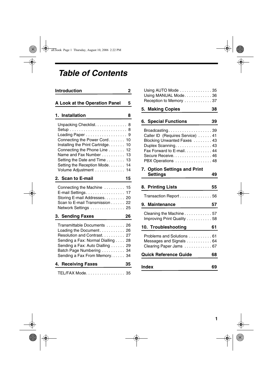 Sharp UX-B800 User Manual | Page 3 / 74