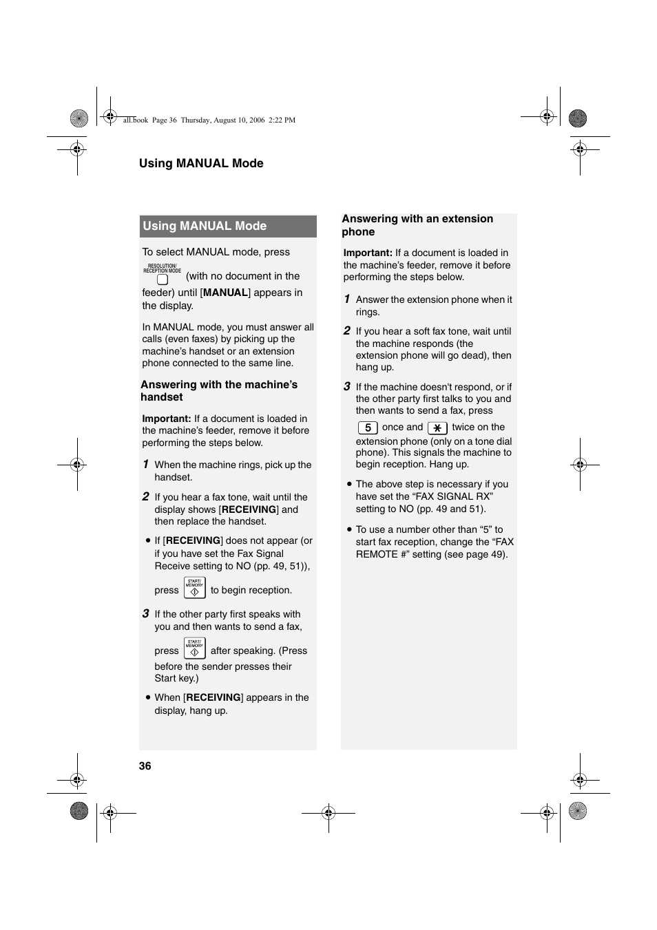 Sharp UX-B800 User Manual | Page 38 / 74