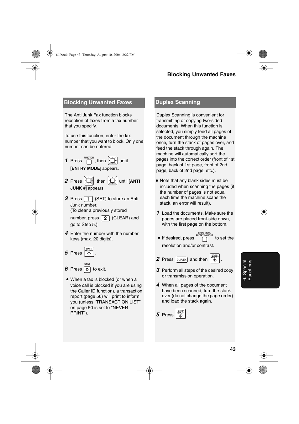 Sharp UX-B800 User Manual | Page 45 / 74