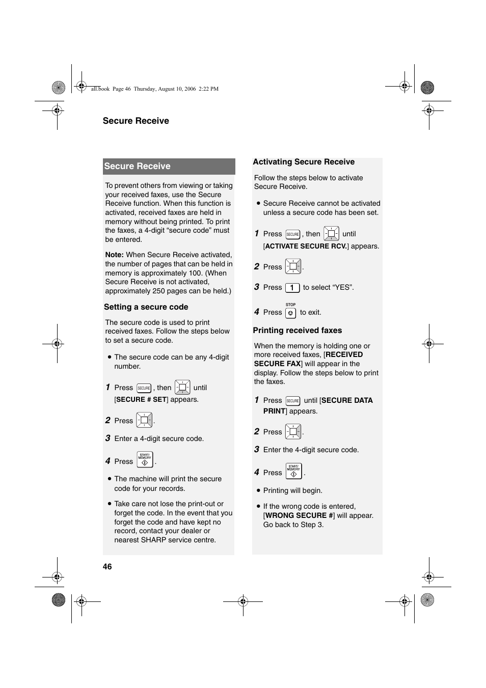 Sharp UX-B800 User Manual | Page 48 / 74