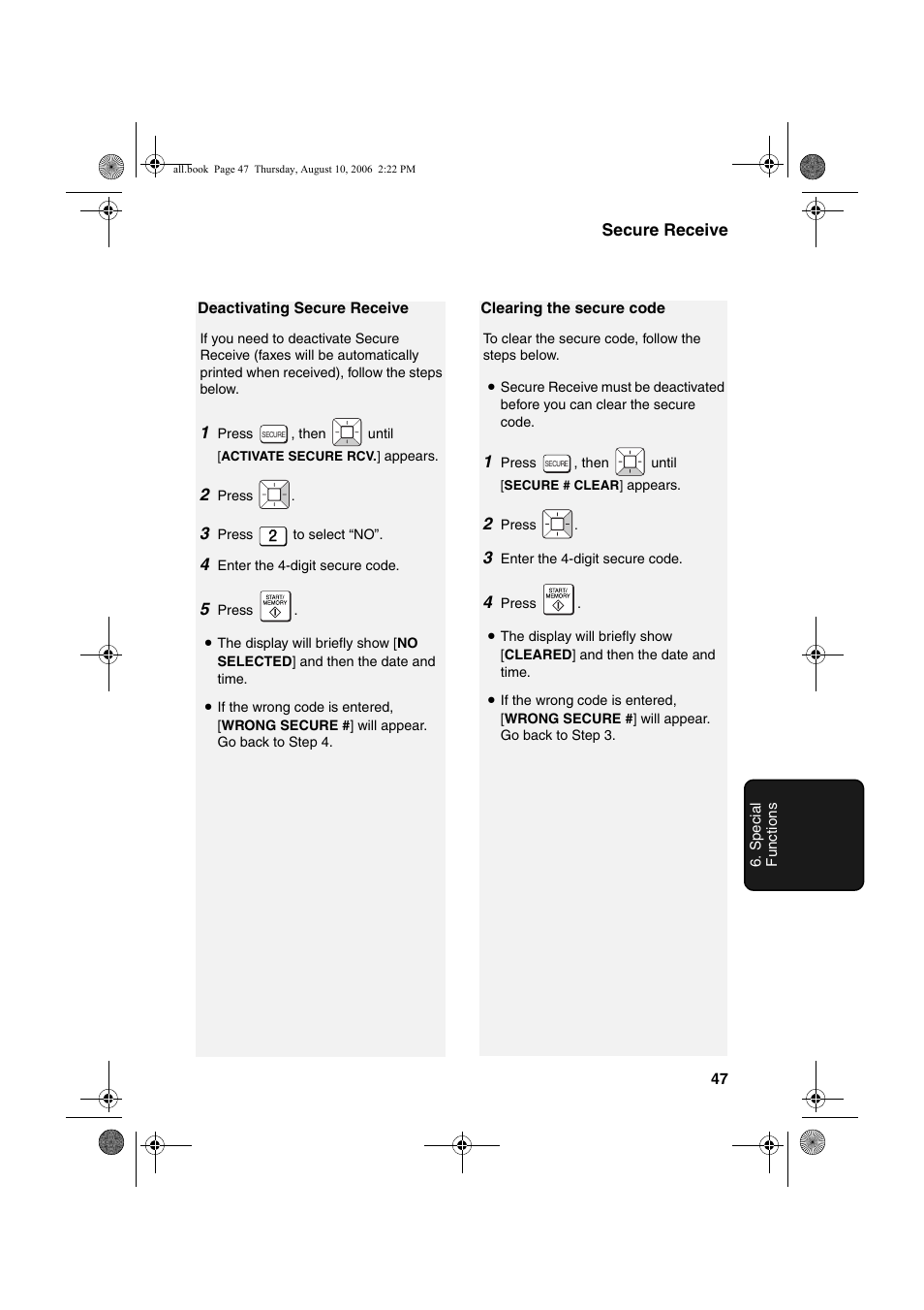 Sharp UX-B800 User Manual | Page 49 / 74