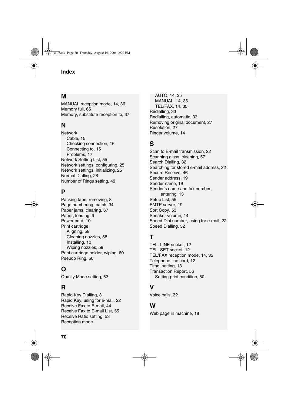 Sharp UX-B800 User Manual | Page 72 / 74