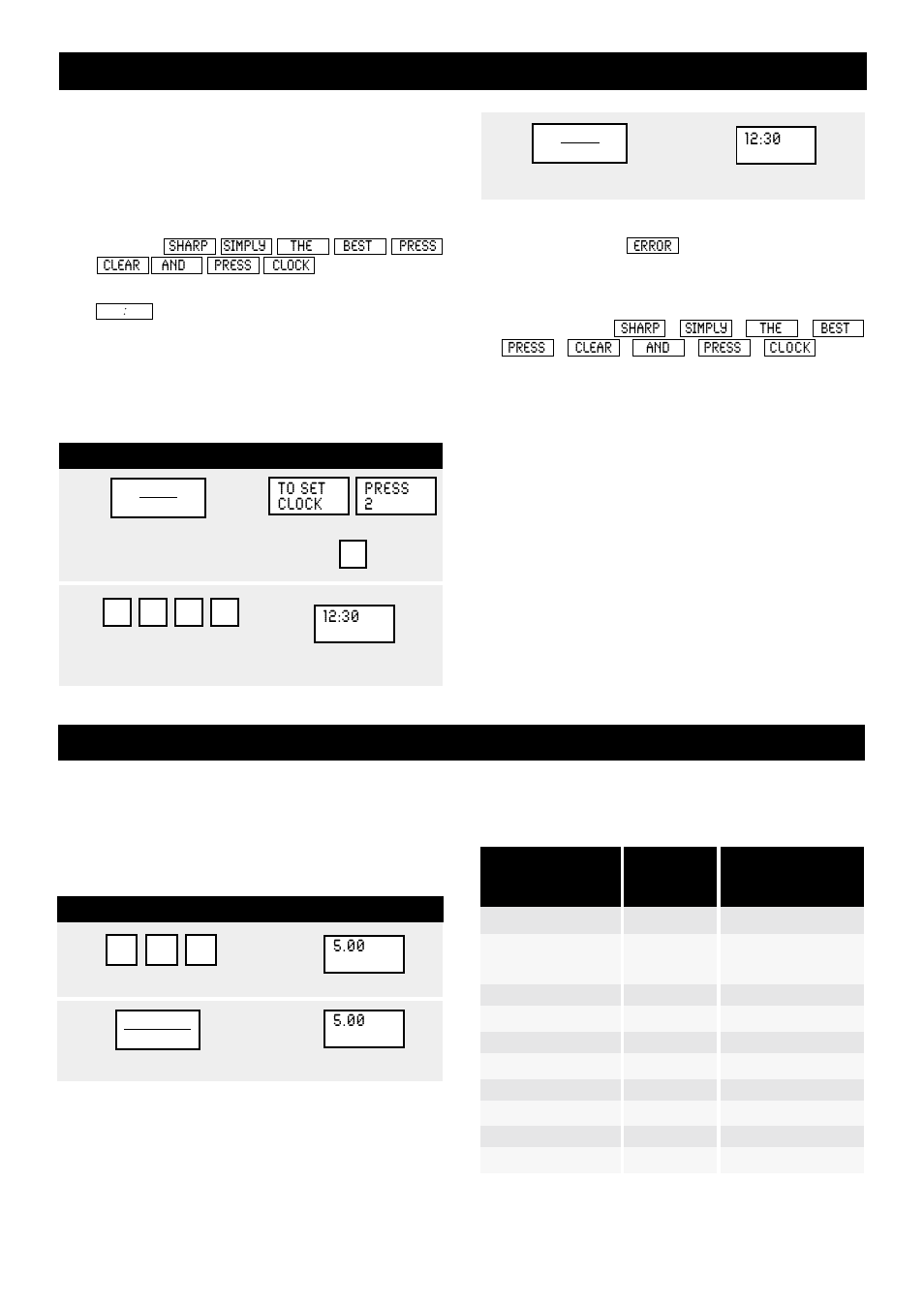 Stop/clear, Time cooking | Sharp R-1600 User Manual | Page 12 / 28