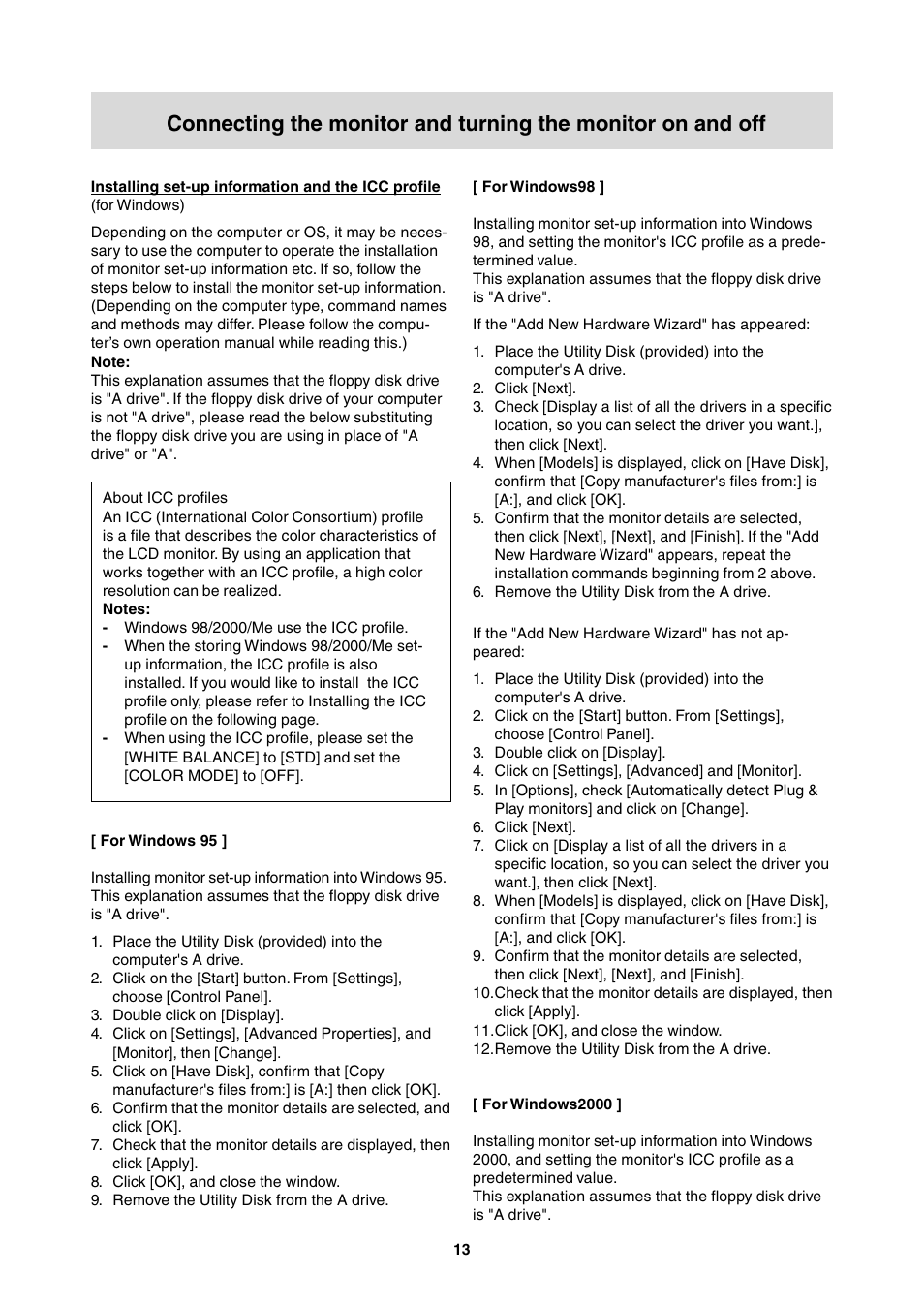 Sharp LL-T2000A User Manual | Page 13 / 28