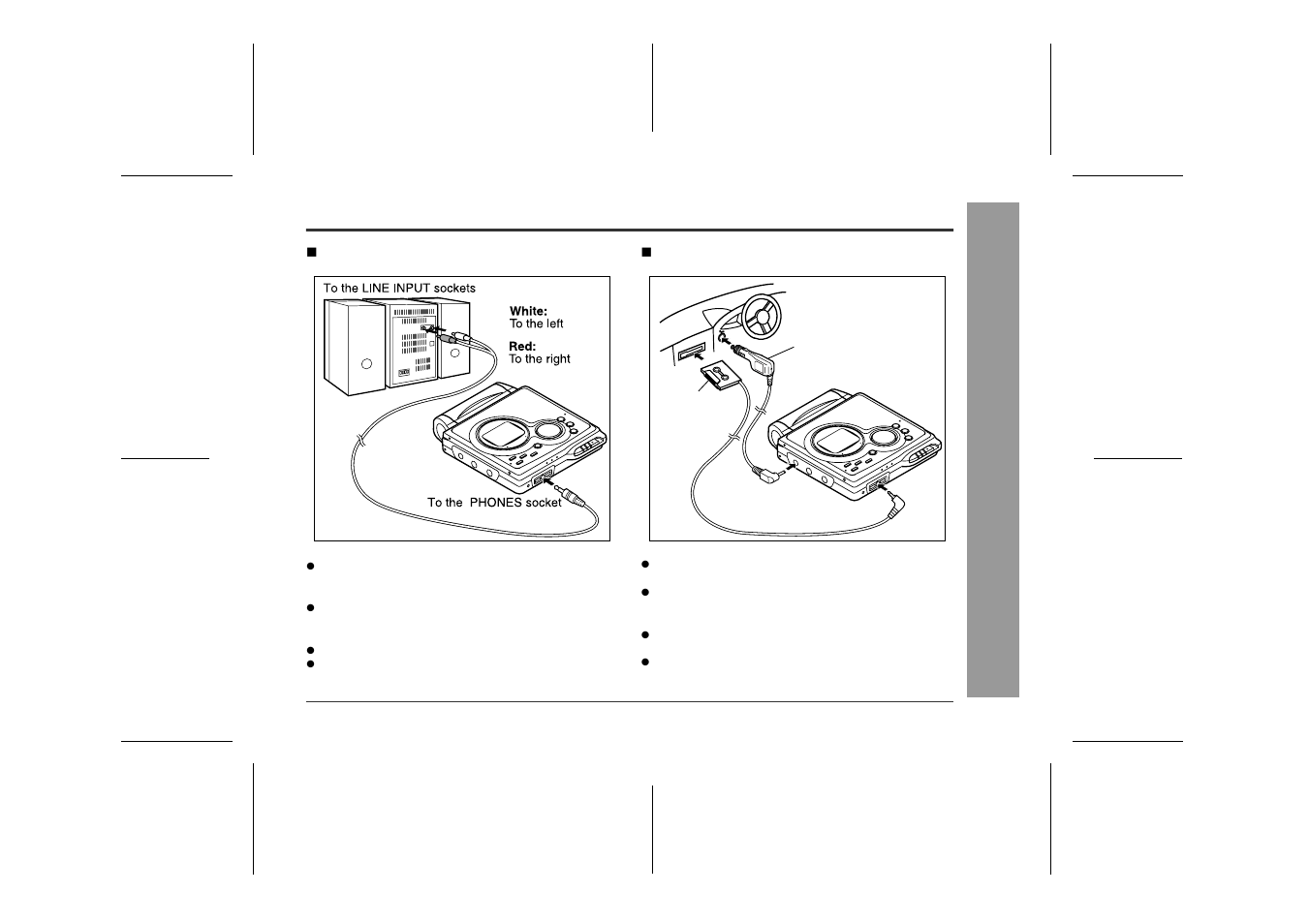 Listening through another system, Ad v a nc ed fea tur es | Sharp MD-MT88H User Manual | Page 43 / 52