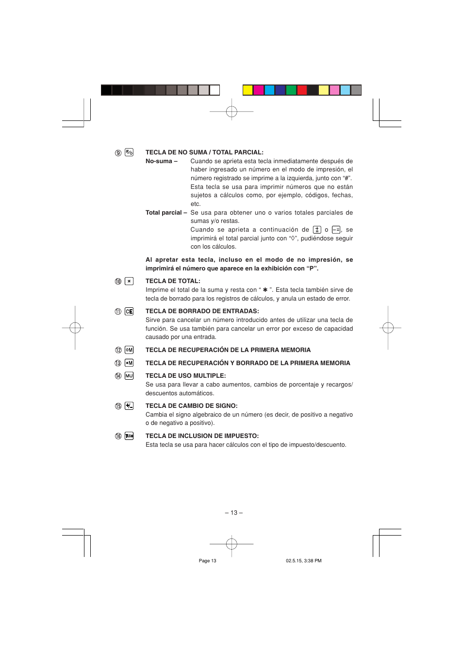 Sharp VX-2652H User Manual | Page 15 / 40