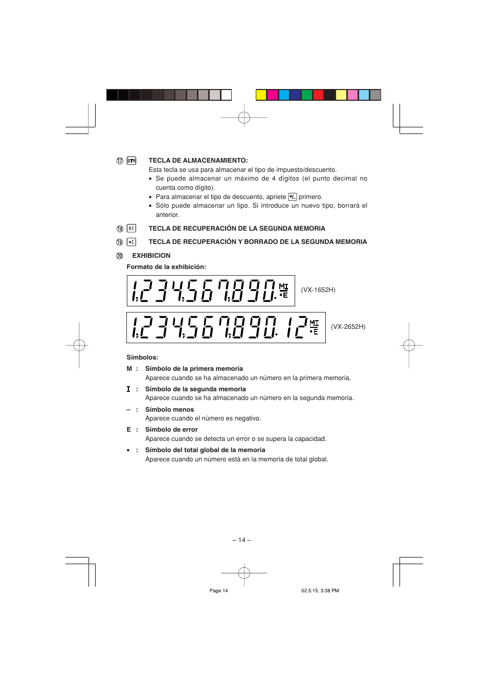 Sharp VX-2652H User Manual | Page 16 / 40