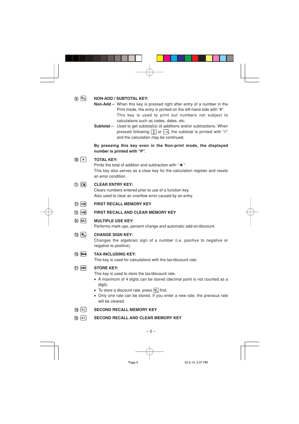 Sharp VX-2652H User Manual | Page 7 / 40