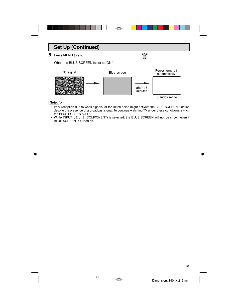 Set up (continued) | Sharp 32UF5 User Manual | Page 31 / 57