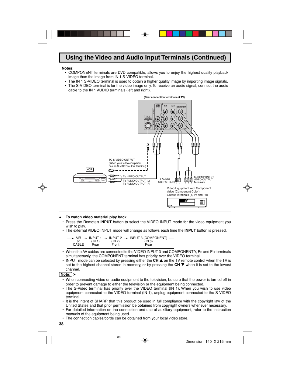 Sharp 32UF5 User Manual | Page 38 / 57