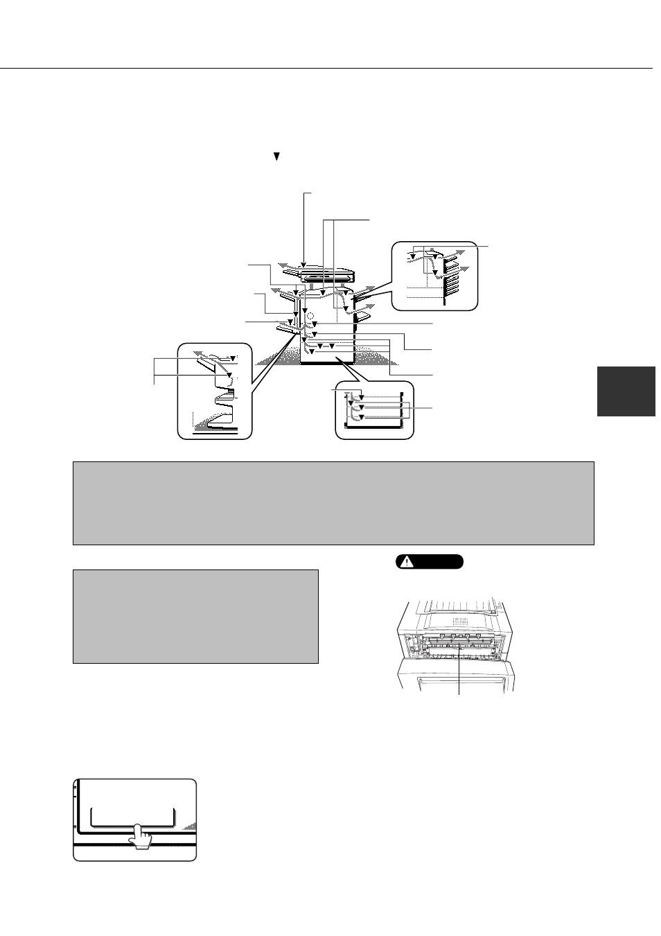 Misfeed removal guidance, Information, When using the operation panel with touch panel | Sharp AR-P350 User Manual | Page 59 / 118