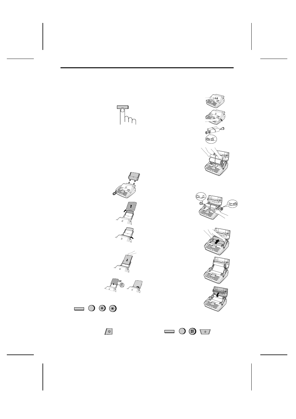 Guia de consulta rapida, Recepción de documentos, Cargar el papel | Instalar la película de impresión | Sharp UX-600M User Manual | Page 112 / 118